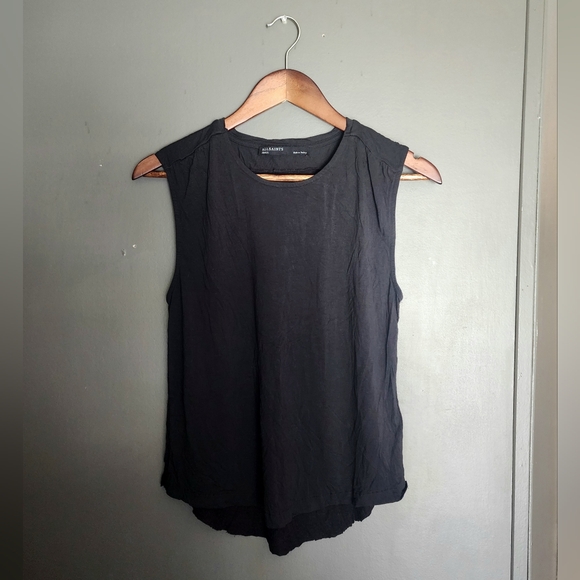 All saints sleevless black top. Size small great everyday elevated basic - Picture 3 of 9
